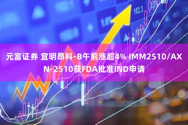 元富证券 宜明昂科-B午前涨超4% IMM2510/AXN-2510获FDA批准IND申请